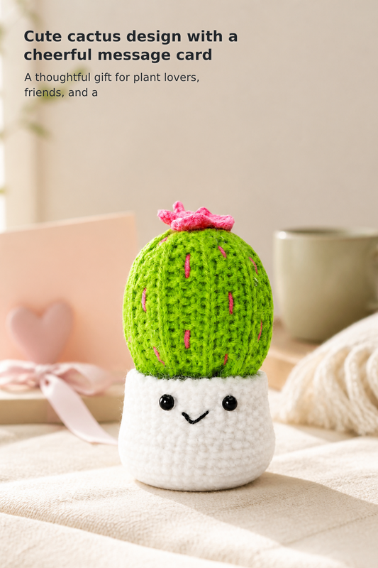 Crochet Emotional Support Cactus Gift